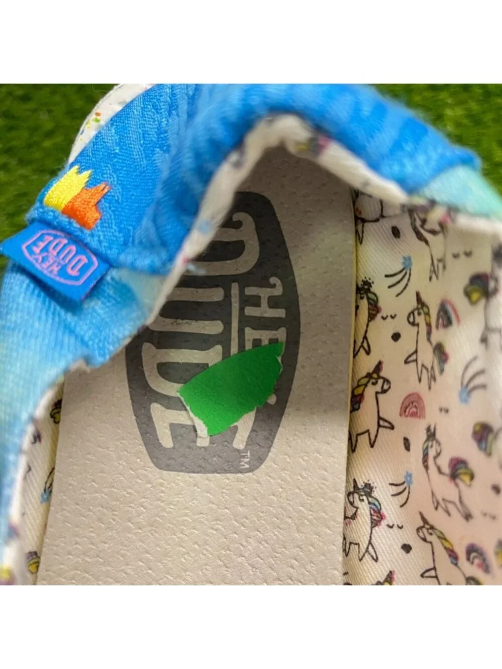 Hey Dude Wendy Dreamer Girls Size 4Y Blue Pink Athletic Walking Slip On Shoes